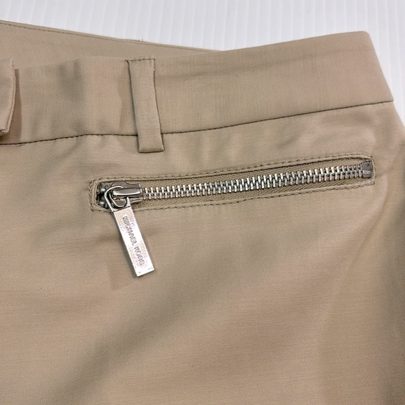 Michael Kors Women Beige Flat Front Ankle Pant. Sz 12 - Picture 5 of 9